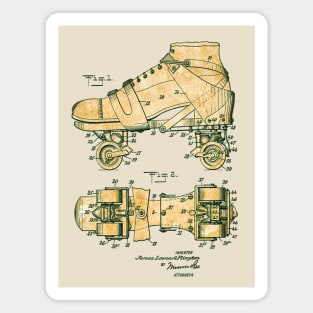 Roller Skates - US Patent Office Magnet